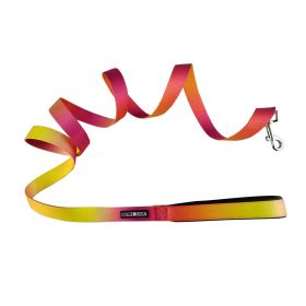 American River Ombre Leash (Color: Raspberry Pink and Orange, size: 5/8 inches wide x 4 feet long)