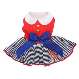 Sailor Girl with Matching Leash Dress (size: X-Small)